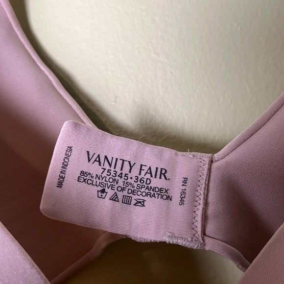 Vanity Fair cream / beige T-Shirt Bra Full Coverage Intimates - Picture 4 of 4